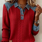 ⏰Last Day Sale 55% Off 💃 Women’s Denim Patchwork Lapel Long-Sleeve Shirt