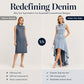 ✨ Women's Sleeveless Denim Midi Dress – Chic Asymmetrical Hem For Effortless Everyday Style 👗