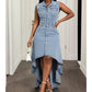 ✨ Women's Sleeveless Denim Midi Dress – Chic Asymmetrical Hem For Effortless Everyday Style 👗