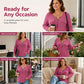 ⌛Limited-Time Offer-Women's Zipper V-Neck Ribbed Knit Long Sleeve Top