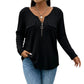 ⌛Limited-Time Offer-Women's Zipper V-Neck Ribbed Knit Long Sleeve Top