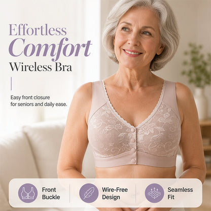⏰Last Day Sale 54% Off💃Front Closure Wire-Free Bra for Elderly Women Seamless Vest Style Plus Size