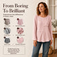 ⏰Last Day Sale 54% Off 💃Women's Crewneck Textured Patchwork Top