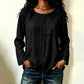 ⏰Last Day Sale 54% Off 💃Women's Crewneck Textured Patchwork Top