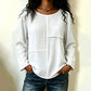 ⏰Last Day Sale 54% Off 💃Women's Crewneck Textured Patchwork Top