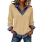 ⏰Last Day Sale 55% Off 👚 Women's Casual Patchwork Long Sleeve Top
