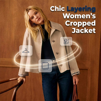 🌸 Women's Cropped Casual Jacket 💫 Smart Casual Fashion Jacket