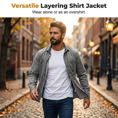 ⏰Last Day Sale 54% Off 💃 Men's Retro Washed Denim Shirt