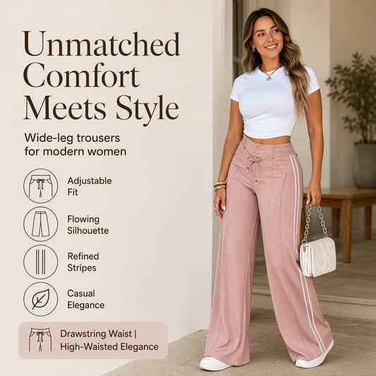⏰Last Day Sale 54% Off 💃 Women's Wide-Leg Drawstring Pants