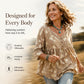 ✨ Women's Loose Fit V-Neck Casual Blouse – Effortless Style for Everyday Comfort