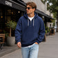 ✨ Men's Knit Quarter-Zip Hoodie Sweatshirt – Classic Comfort With a Modern Edge