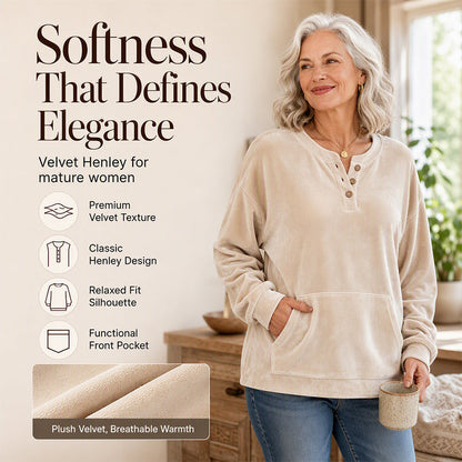 🧸Women's Golden Velvet Sweatshirt – Luxe Comfort for Effortless Autumn Style