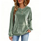 🧸Women's Golden Velvet Sweatshirt – Luxe Comfort for Effortless Autumn Style