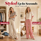 ✨ Women's Casual Striped Two Piece Wide Leg Pants Set – Effortless Style, All-Day Comfort