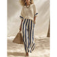 ✨ Women's Casual Striped Two Piece Wide Leg Pants Set – Effortless Style, All-Day Comfort
