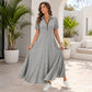 👗 Women's Casual Solid Color Zipper Maxi Dress – Effortless Elegance Meets Everyday Comfort