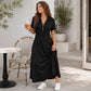 👗 Women's Casual Solid Color Zipper Maxi Dress – Effortless Elegance Meets Everyday Comfort
