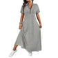 👗 Women's Casual Solid Color Zipper Maxi Dress – Effortless Elegance Meets Everyday Comfort