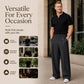 👖 Men's Straight Leg Wrinkle Resistant Pants – Smart Style Without the Fuss