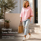 👚Women Loose Striped Hooded Pullover Casual 3/4 Sleeve Hoodie – Effortless Comfort for Everyday Style