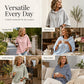 👚Women Loose Striped Hooded Pullover Casual 3/4 Sleeve Hoodie – Effortless Comfort for Everyday Style