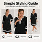👗Women's Casual Striped Half-Zip Long Sleeve Dress – Effortless Style Meets Everyday Comfort