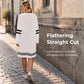 👗Women's Casual Striped Half-Zip Long Sleeve Dress – Effortless Style Meets Everyday Comfort