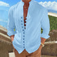 👔Men's Casual Stand Collar Long Sleeve Shirt – Effortless Style for Every Day