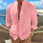 👔Men's Casual Stand Collar Long Sleeve Shirt – Effortless Style for Every Day