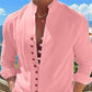 👔Men's Casual Stand Collar Long Sleeve Shirt – Effortless Style for Every Day