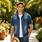 💙 Men's Casual Denim Short Sleeve Shirt – Classic Denim, Easy Everyday Style