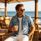 💙 Men's Casual Denim Short Sleeve Shirt – Classic Denim, Easy Everyday Style