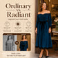 ✨ Women’s Off-Shoulder Velvet Midi Dress – Elegant Style Meets Luxe Comfort