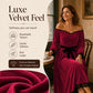 ✨ Women’s Off-Shoulder Velvet Midi Dress – Elegant Style Meets Luxe Comfort