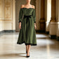 ✨ Women’s Off-Shoulder Velvet Midi Dress – Elegant Style Meets Luxe Comfort