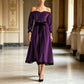 ✨ Women’s Off-Shoulder Velvet Midi Dress – Elegant Style Meets Luxe Comfort