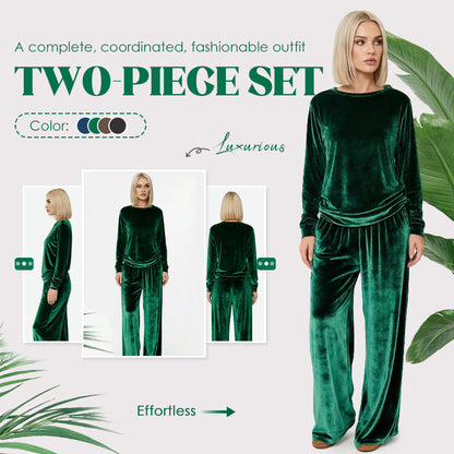 ✨Women's Velvet Top & Pants 2-Piece Set – Luxurious Comfort Meets Effortless Style