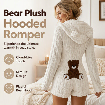 🧸Women’s Plush Hooded Long Sleeve Romper – Cozy Comfort You’ll Want to Live In
