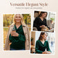 ✨ Women's Velvet Cowl Neck Long Sleeve Top – Soft Luxury Meets Effortless Elegance