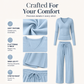 👚 Women's V-Neck Long-Sleeve Top & Wide-Leg Pants Set – Effortless Autumn Elegance
