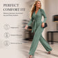 🎀Women's Long Sleeve V-Neck Jumpsuit with Belt – Effortless Elegance in One Look