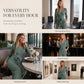 🎀Women's Long Sleeve V-Neck Jumpsuit with Belt – Effortless Elegance in One Look