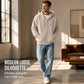 🍂Men's Full -Zip Waffle Knit Hooded Sweatshirt – Cozy Comfort Meets Everyday Style