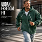 🍂Men's Full -Zip Waffle Knit Hooded Sweatshirt – Cozy Comfort Meets Everyday Style