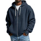🍂Men's Full -Zip Waffle Knit Hooded Sweatshirt – Cozy Comfort Meets Everyday Style