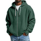 🍂Men's Full -Zip Waffle Knit Hooded Sweatshirt – Cozy Comfort Meets Everyday Style