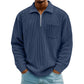 🍂 Men's Casual Ribbed Half Zip Sweater – Smart Comfort for Cooler Days