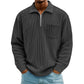 🍂 Men's Casual Ribbed Half Zip Sweater – Smart Comfort for Cooler Days
