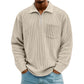 🍂 Men's Casual Ribbed Half Zip Sweater – Smart Comfort for Cooler Days