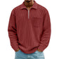 🍂 Men's Casual Ribbed Half Zip Sweater – Smart Comfort for Cooler Days